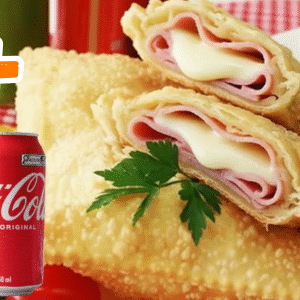 Combo pastel presunto e queijo + Coca lata 350ml