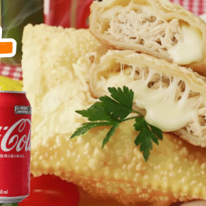 Combo - Pastel de frango e queijo + coca cola 350ml