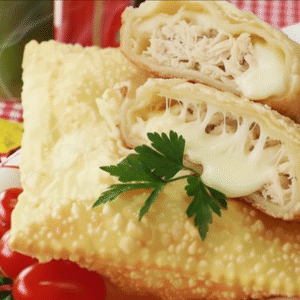 Pastel de franco e queijo tradicional